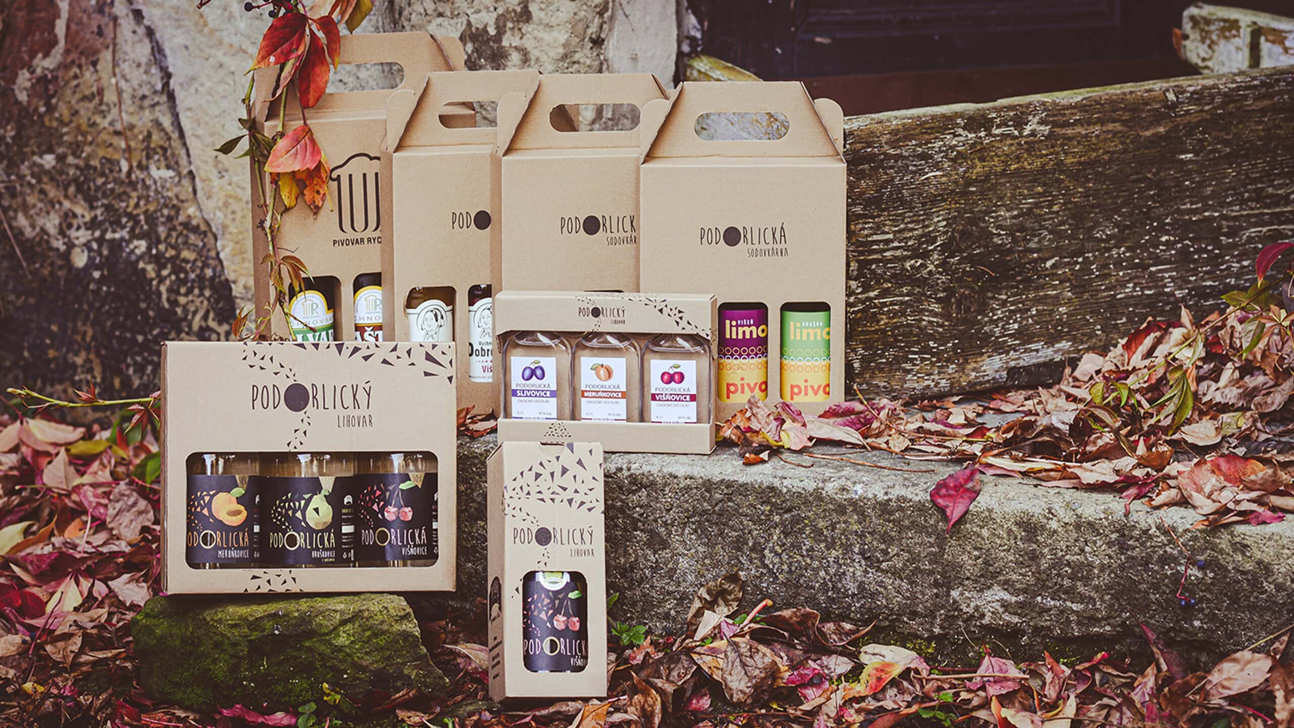 Aktualita dárkové balení Balení několika produktů od Podorlické Sodovkárny s podzimním zátiším