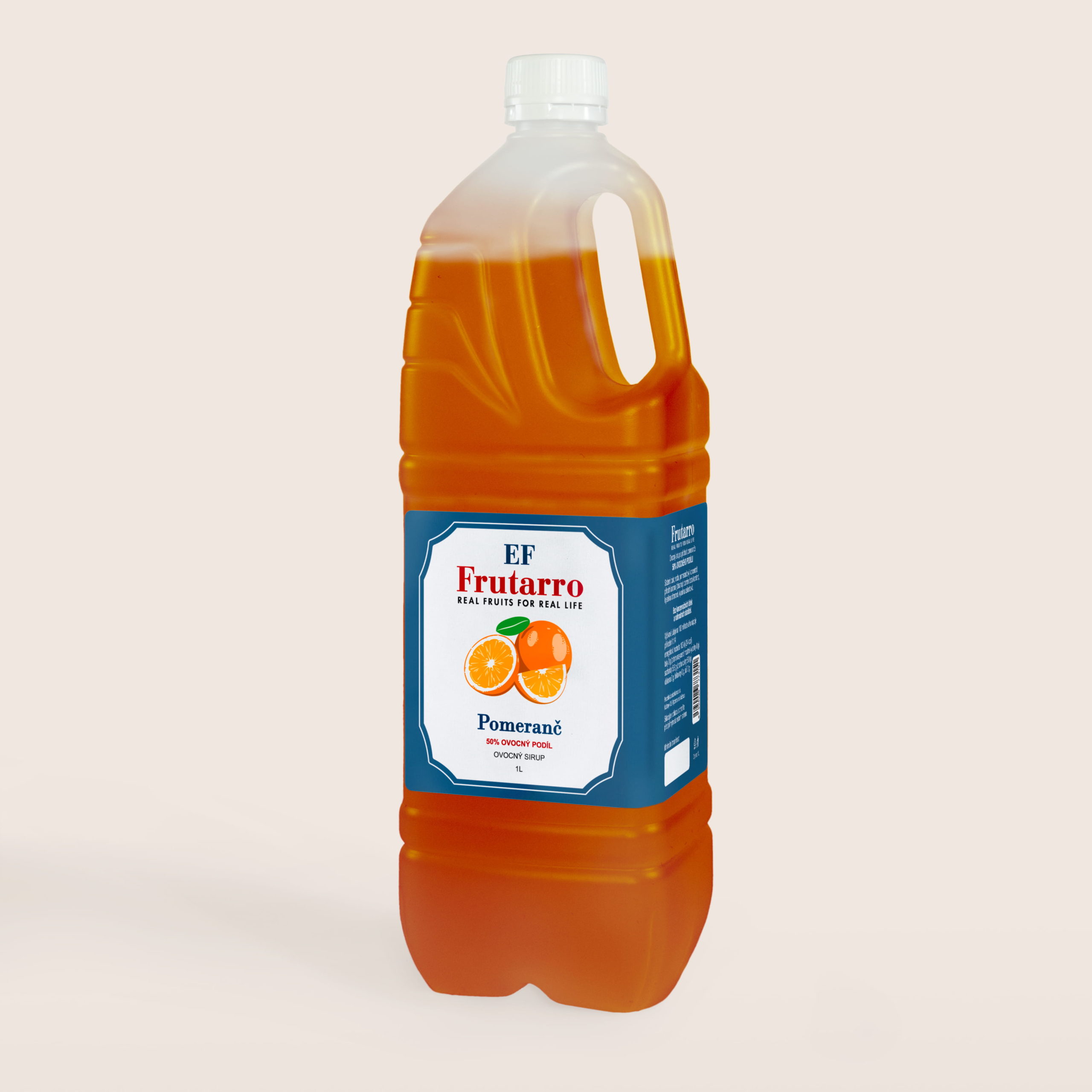 1 Frutaro kanystr pomeranc 1l Ovocná limonáda Rychnovská Dobromila s příchutí pomeranče